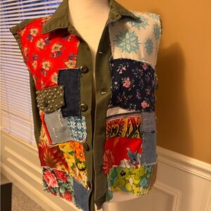 Riley Vintage patchwork vest size: M